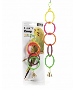 Sharples Ruff 'N' Tumble Link 'A' Rings With Bell Bird Toy